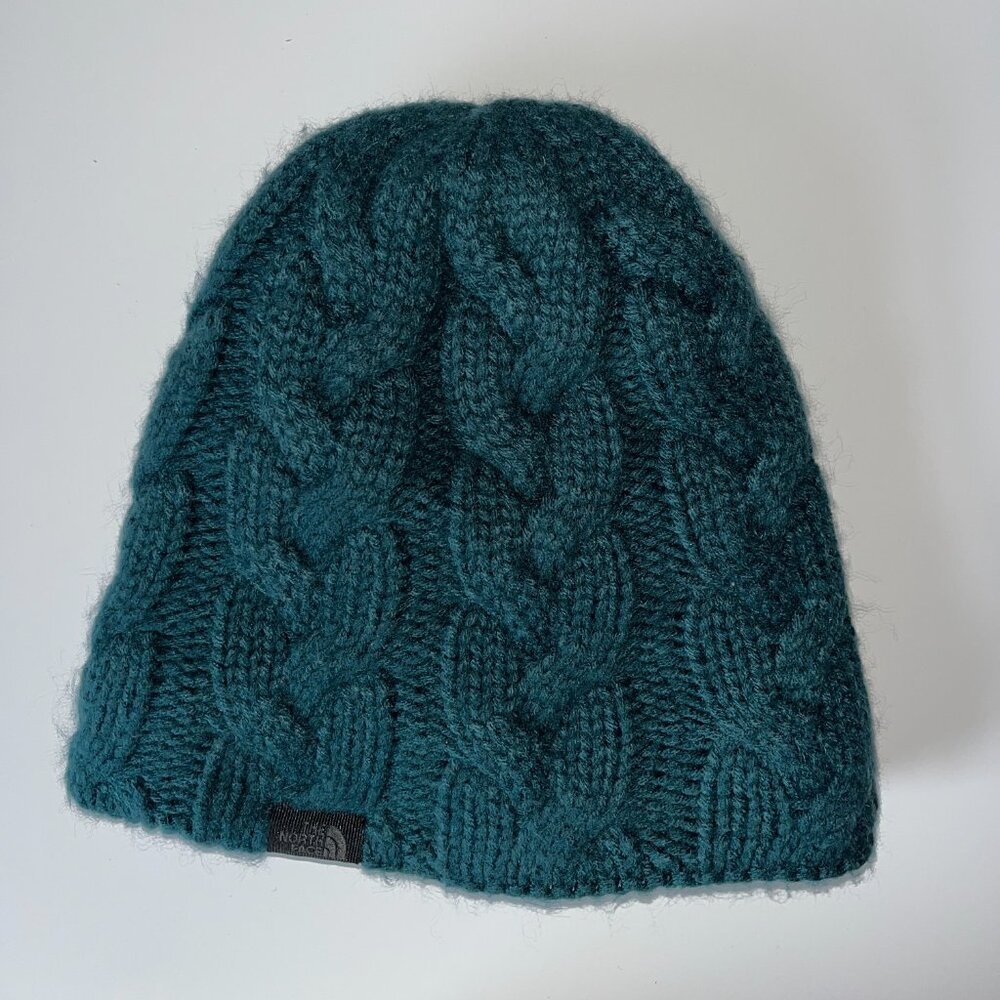 THE NORTH FACE Women's fleece lined knit Beanie Hat Ponderosa Green